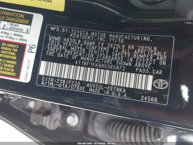 Toyota CAMRY LE 2017 4T1BF1FK8HU365872 Image 9
