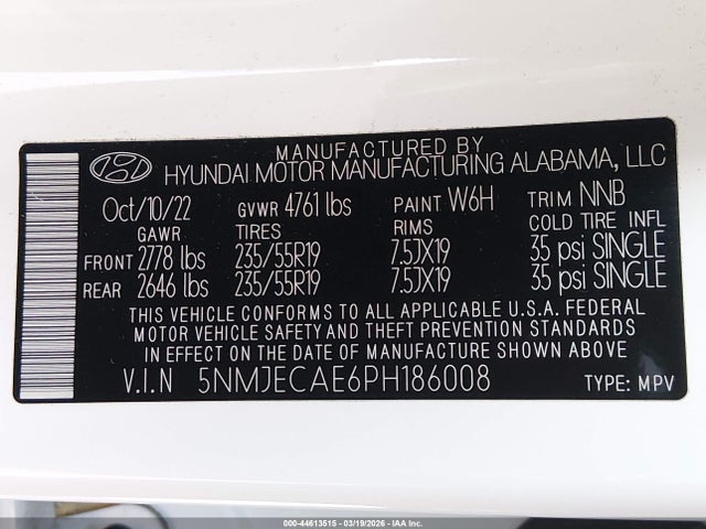 Hyundai Tucson Limited 2023 5NMJECAE6PH186008 Image 9