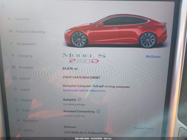 5YJSA1E49HF218197 Tesla Model S 100d/60d/75d/90d/p100d