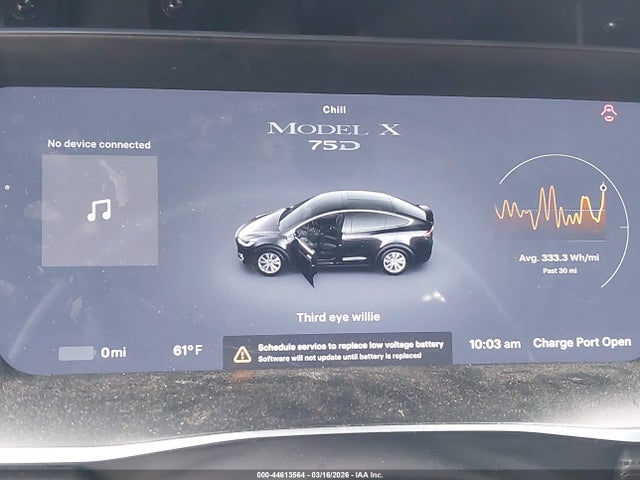 44613564 :رقم المزاد ، 5YJXCBE26GF022396 vin ، 2016 Tesla Model X 60d/70d/75d/90d/p100d مزاد بيع