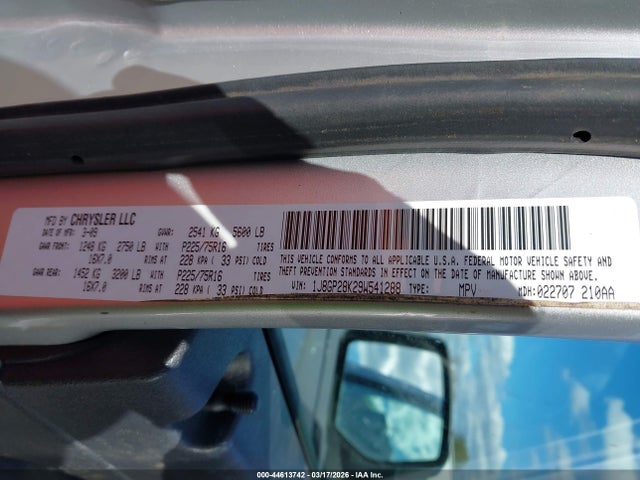 2009 JEEP LIBERTY 1J8GP28K29W541288 Photo 8