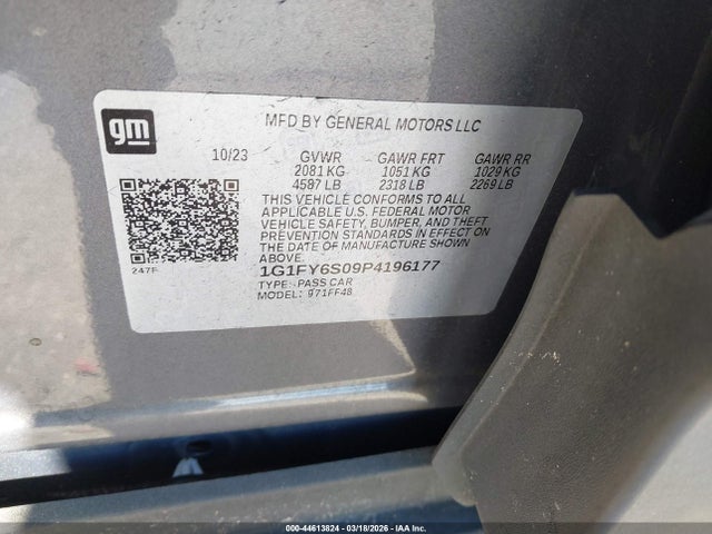 1G1FY6S09P4196177 Chevrolet Bolt Euv Fwd Lt