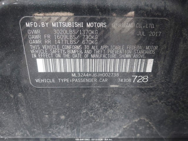 2018 MITSUBISHI MIRAGE ML32A4HJ6JH002738 Photo 8