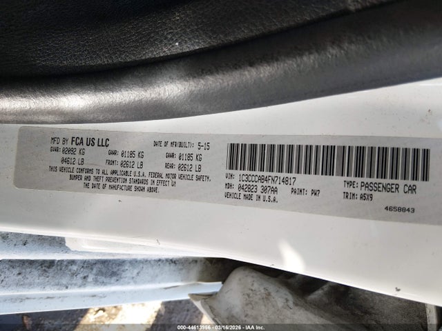 Aukcja sprzedaży 2015 Chrysler 200 Limited, vin: 1C3CCCAB4FN714817, numer aukcji: 44613956