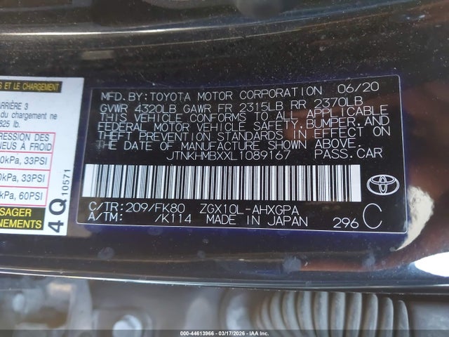 JTNKHMBXXL1089167 Toyota C-HR XLE