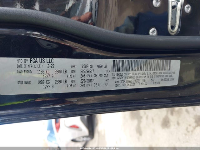 Aukcja sprzedaży 2020 Jeep Compass Latitude 4x4, vin: 3C4NJDBB0LT209786, numer aukcji: 44614113