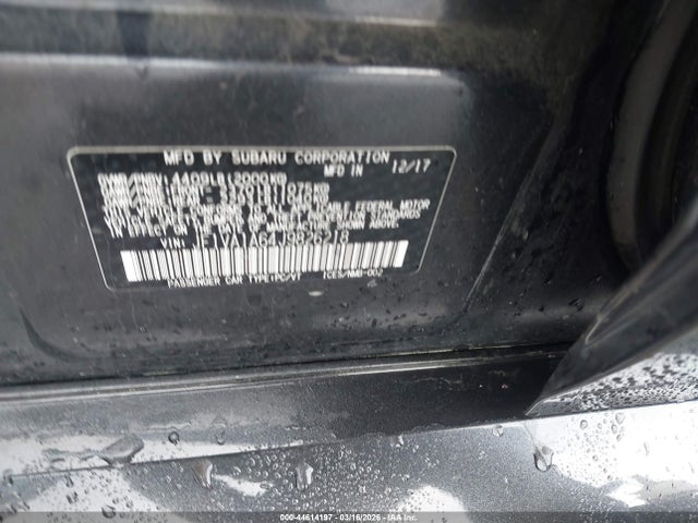 Aukcja sprzedaży 2018 Subaru Wrx, vin: JF1VA1A64J9826218, numer aukcji: 44614197
