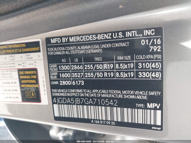 2016 MERCEDES-BENZ GLE 350 4JGDA5JB7GA710542 Photo 8