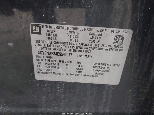 2014 CADILLAC SRX 3GYFNAE34ES544077 Photo 8