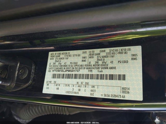 Ford F-150 Lightning Lariat 2023 1FTVW1EL2PWG01737 Image 9