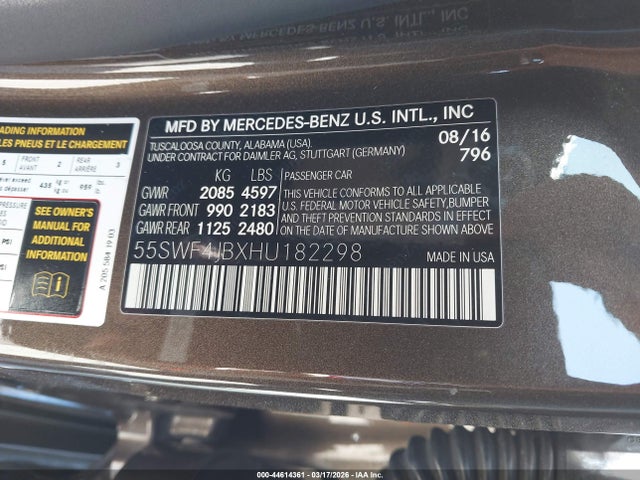 55SWF4JBXHU182298 Mercedes-Benz C 300