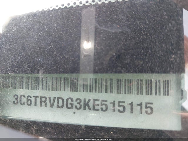 44614499 :رقم المزاد ، 3C6TRVDG3KE515115 vin ، 2019 Ram Promaster 2500 High Roof 159 Wb مزاد بيع