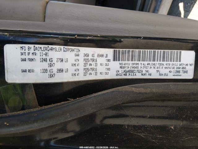 Продаж на аукціоні авто 2002 Jeep Grand Cherokee Laredo, vin: 1J4GW48S82C175294, номер лоту: 44614552