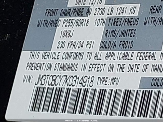 2019 MAZDA CX-9 JM3TCBCY7K0314918 Photo 8