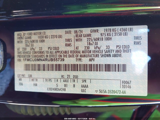 Ford Escape St-line 2024 1FMCU0MN4RUB55739 Image 9