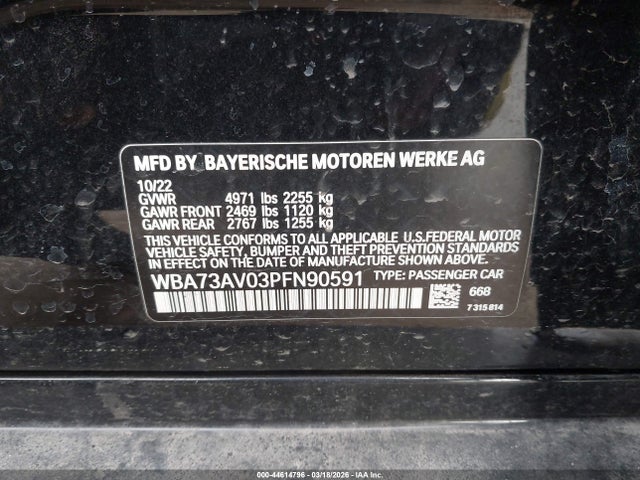 2023 BMW 430I GRAN COUPE WBA73AV03PFN90591 Photo 8