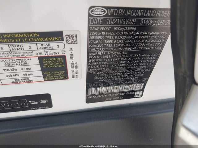 Land Rover Range Rover Westminster 2022 SALGS2RU6NA462776 Image 9
