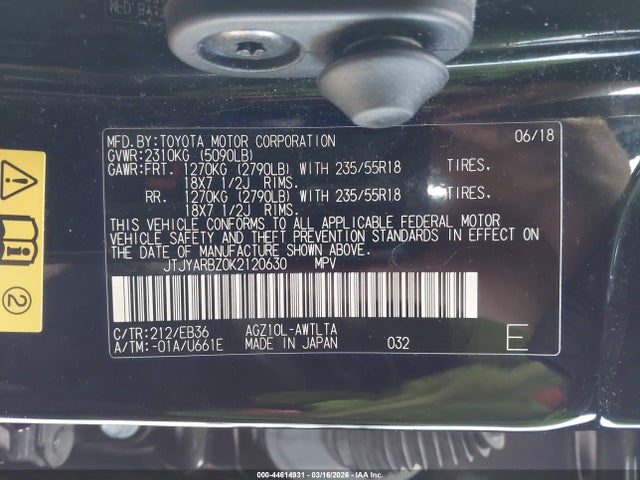 Продажа на аукционе авто 2019 Lexus Nx 300 F Sport, vin: JTJYARBZ0K2120630, номер лота: 44614931