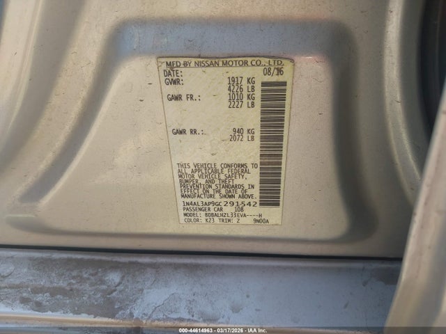 2016 NISSAN ALTIMA 1N4AL3AP9GC291542 Photo 8