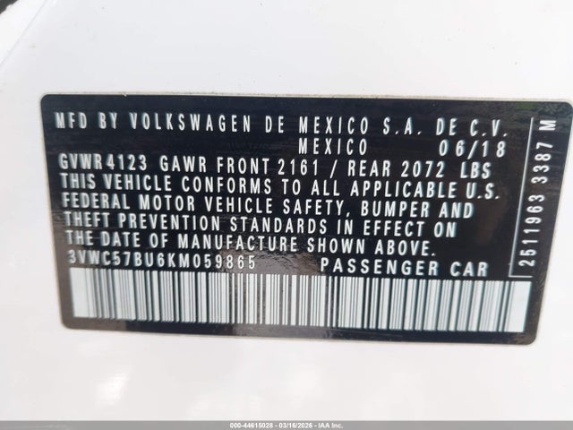 2019 VOLKSWAGEN JETTA 3VWC57BU6KM059865 Photo 8