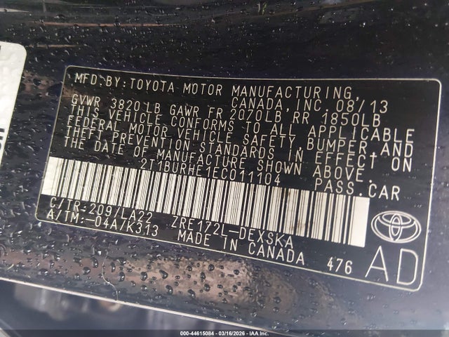 Toyota Corolla S Premium 2014 2T1BURHE1EC011104 Image 9