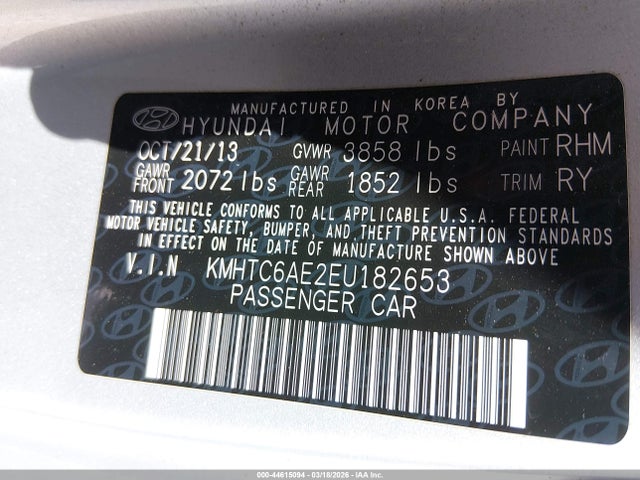 2014 HYUNDAI VELOSTER KMHTC6AE2EU182653 Photo 8