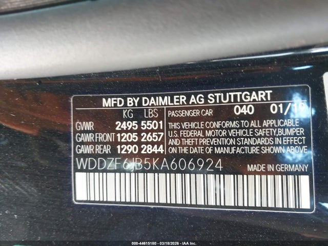 2019 MERCEDES-BENZ E 450 WDDZF6JB5KA606924 Photo 8