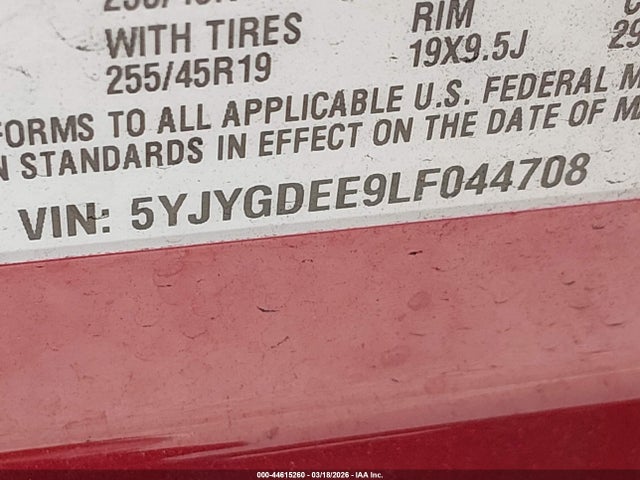 2020 Tesla Model Y Long Range Dual Motor All-wheel Drive მანქანა იყიდება აუქციონზე, vin: 5YJYGDEE9LF044708, აუქციონის ნომერი: 44615260