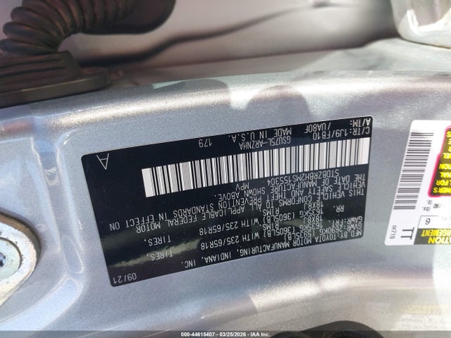 Toyota Highlander Le 2021 5TDBZRBH2MS155304 Image 9