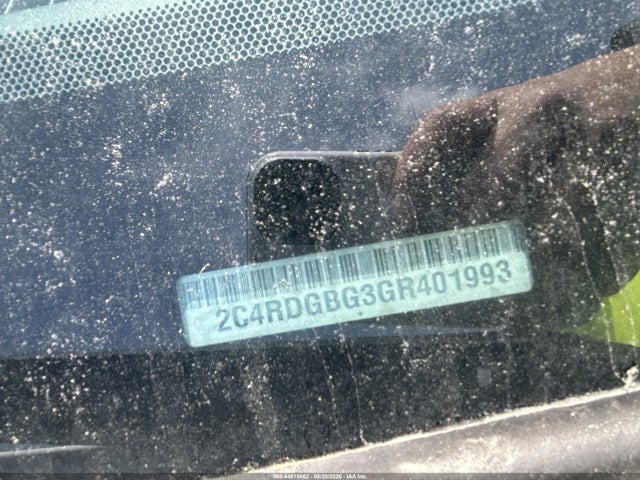 44615462 :رقم المزاد ، 2C4RDGBG3GR401993 vin ، 2016 Dodge Grand Caravan Se مزاد بيع