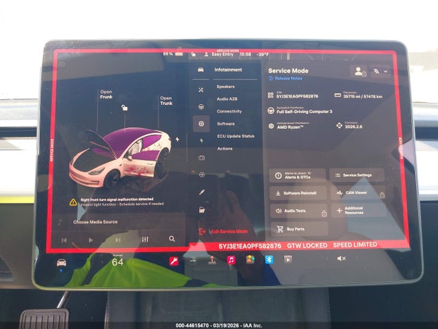 Aukcja sprzedaży 2023 Tesla Model 3 Rear-wheel Drive, vin: 5YJ3E1EA0PF582876, numer aukcji: 44615470