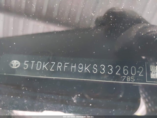 Aukcja sprzedaży 2019 Toyota Highlander Xle, vin: 5TDKZRFH9KS332602, numer aukcji: 44615658