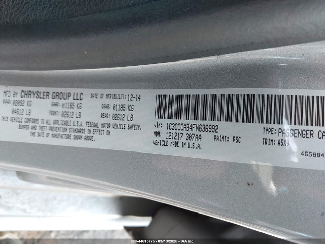 2015 CHRYSLER 200 1C3CCCAB4FN636992 Photo 8