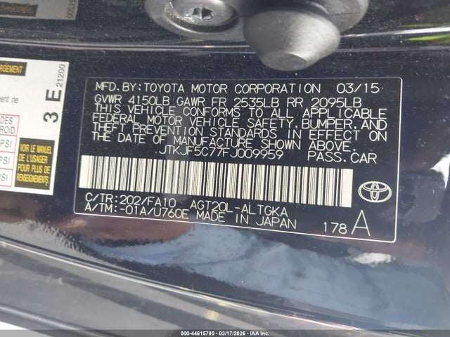 2015 SCION TC JTKJF5C77FJ009959 Photo 8