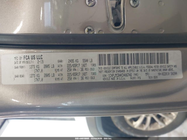 Jeep Cherokee Latitude 4x4 2019 1C4PJMCB4KD406746 Image 9