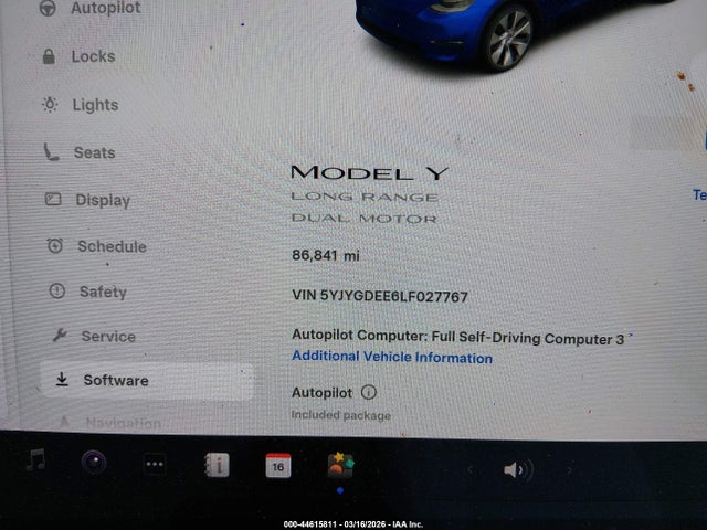 Aukcja sprzedaży 2020 Tesla Model Y Long Range Dual Motor All-wheel Drive, vin: 5YJYGDEE6LF027767, numer aukcji: 44615811