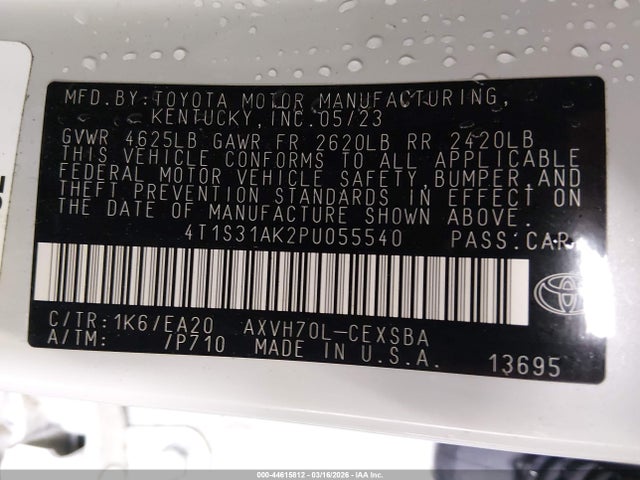 2023 TOYOTA CAMRY 4T1S31AK2PU055540 Photo 8