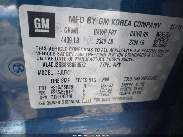 2019 BUICK ENCORE KL4CJ2SB8KB853672 Photo 8