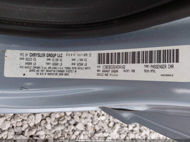 2012 CHRYSLER 200 1C3BCBEG3CN234162 Photo 8