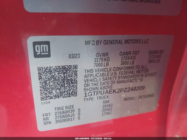 2023 GMC SIERRA 1500 1GTPUAEK2PZ248209 Photo 8