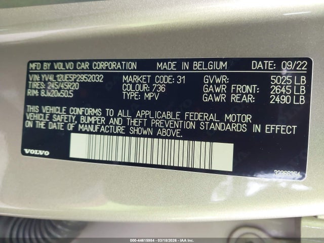 2023 VOLVO XC40 YV4L12UE5P2952032 Photo 8