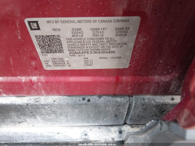 Chevrolet Equinox Premier 2019 2GNAXPEX3K6304469 Image 9