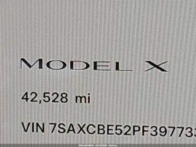 44616009 :رقم المزاد ، 7SAXCBE52PF397733 vin ، 2023 Tesla Model X Dual Motor All-wheel Drive/standard Range مزاد بيع