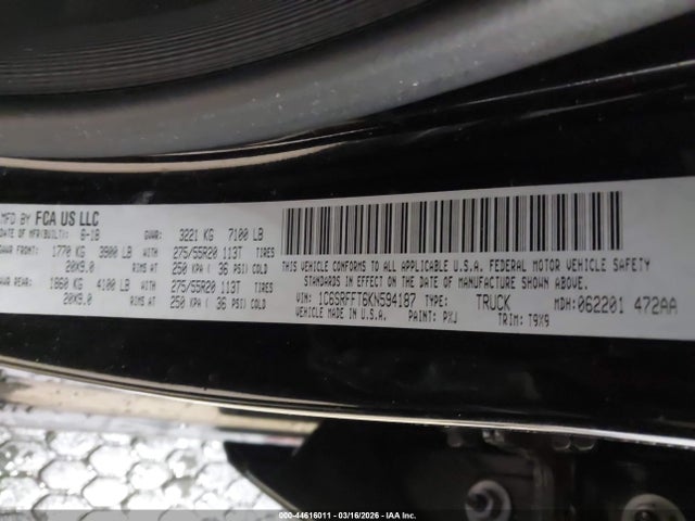 2019 RAM 1500 1C6SRFFT6KN594187 Photo 8