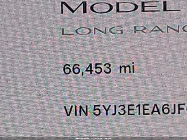 Продажа на аукционе авто 2018 Tesla Model 3, vin: 5YJ3E1EA6JF019659, номер лота: 44616015