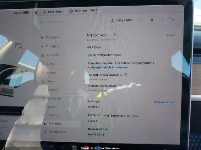 Продажа на аукционе авто 2018 Tesla Model 3, vin: 5YJ3E1EA6JF019659, номер лота: 44616015