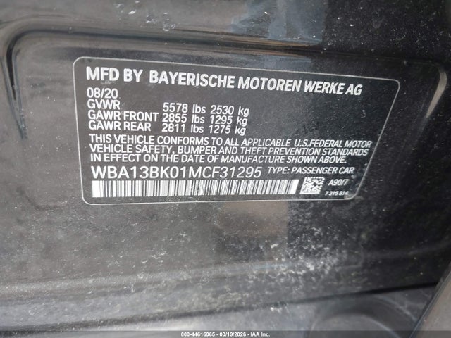 Aukcja sprzedaży 2021 Bmw M550i Xdrive, vin: WBA13BK01MCF31295, numer aukcji: 44616065