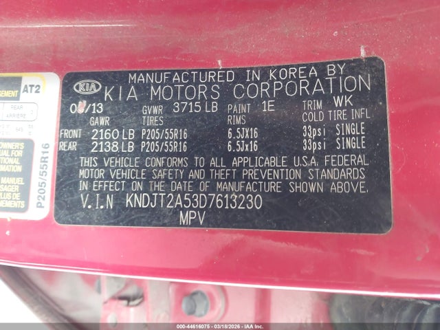 Aukcja sprzedaży 2013 Kia Soul !, vin: KNDJT2A53D7613230, numer aukcji: 44616075