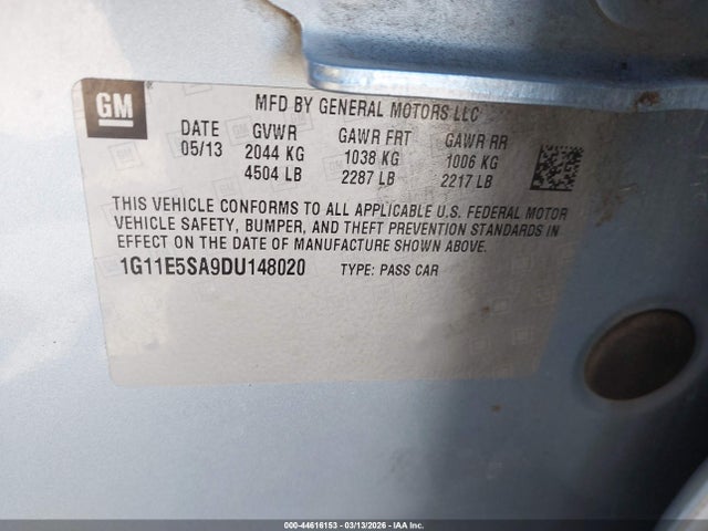 2013 CHEVROLET MALIBU 1G11E5SA9DU148020 Photo 8