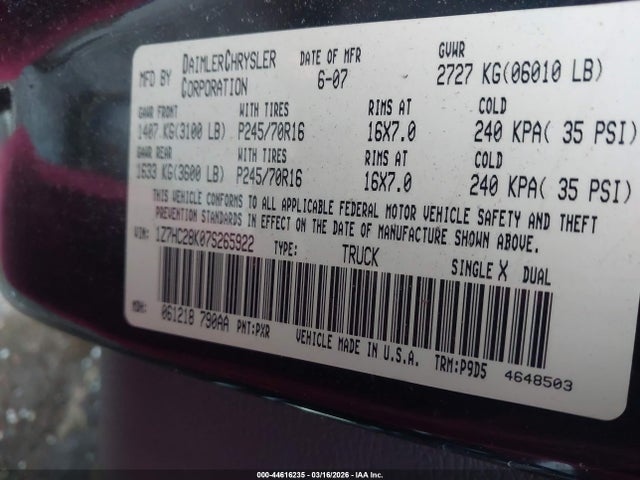 2007 MITSUBISHI RAIDER 1Z7HC28K07S265922 Photo 8